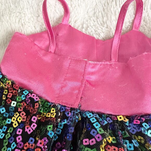 Build A Bear Pink Rainbow Sequin Dress With Panties Lot Of 3 Clothes Toys - Picture 6 of 6